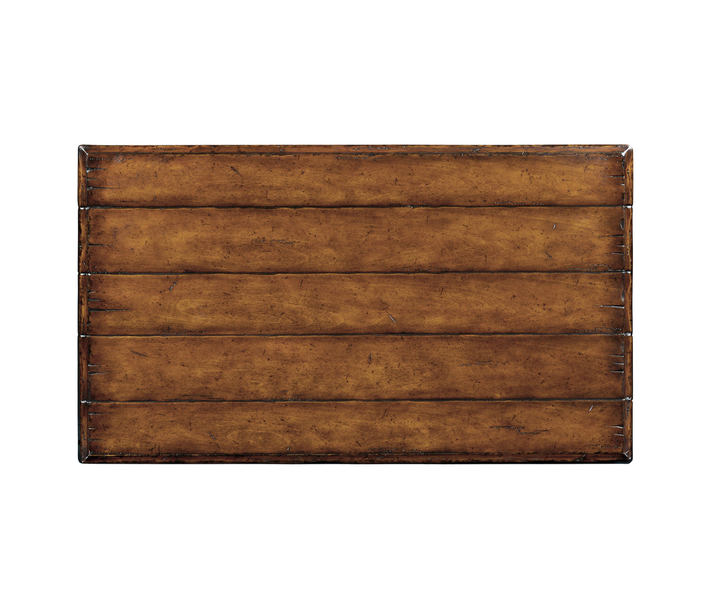Planked walnut coffee table