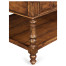 Planked walnut coffee table