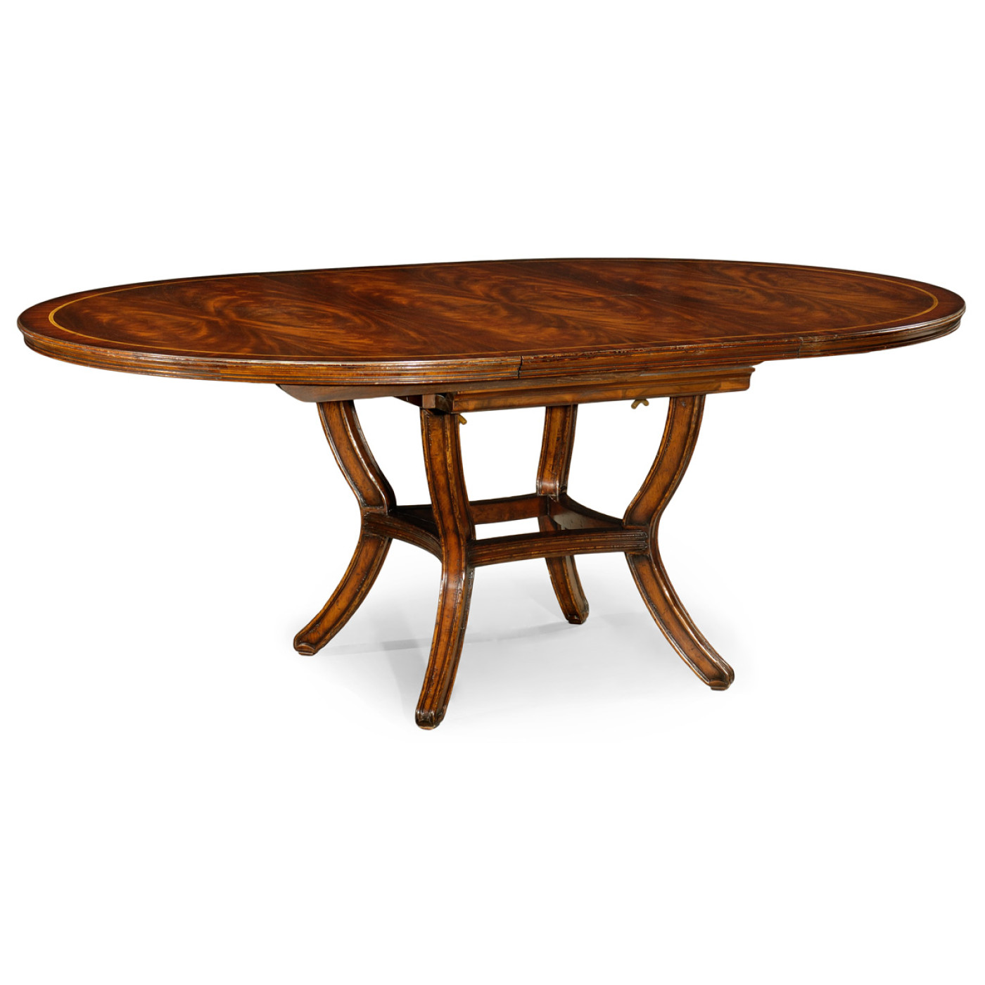 Mahogany Round Extending Dining Table 60