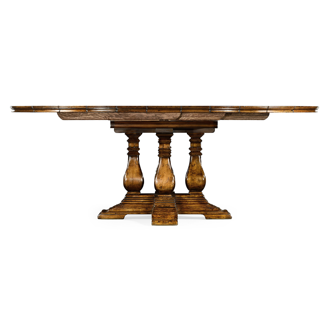 Country Walnut Round Extending Dining Table 60