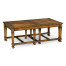 Rustic walnut nesting coffee table