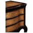French style black painted and cherry bedside chest