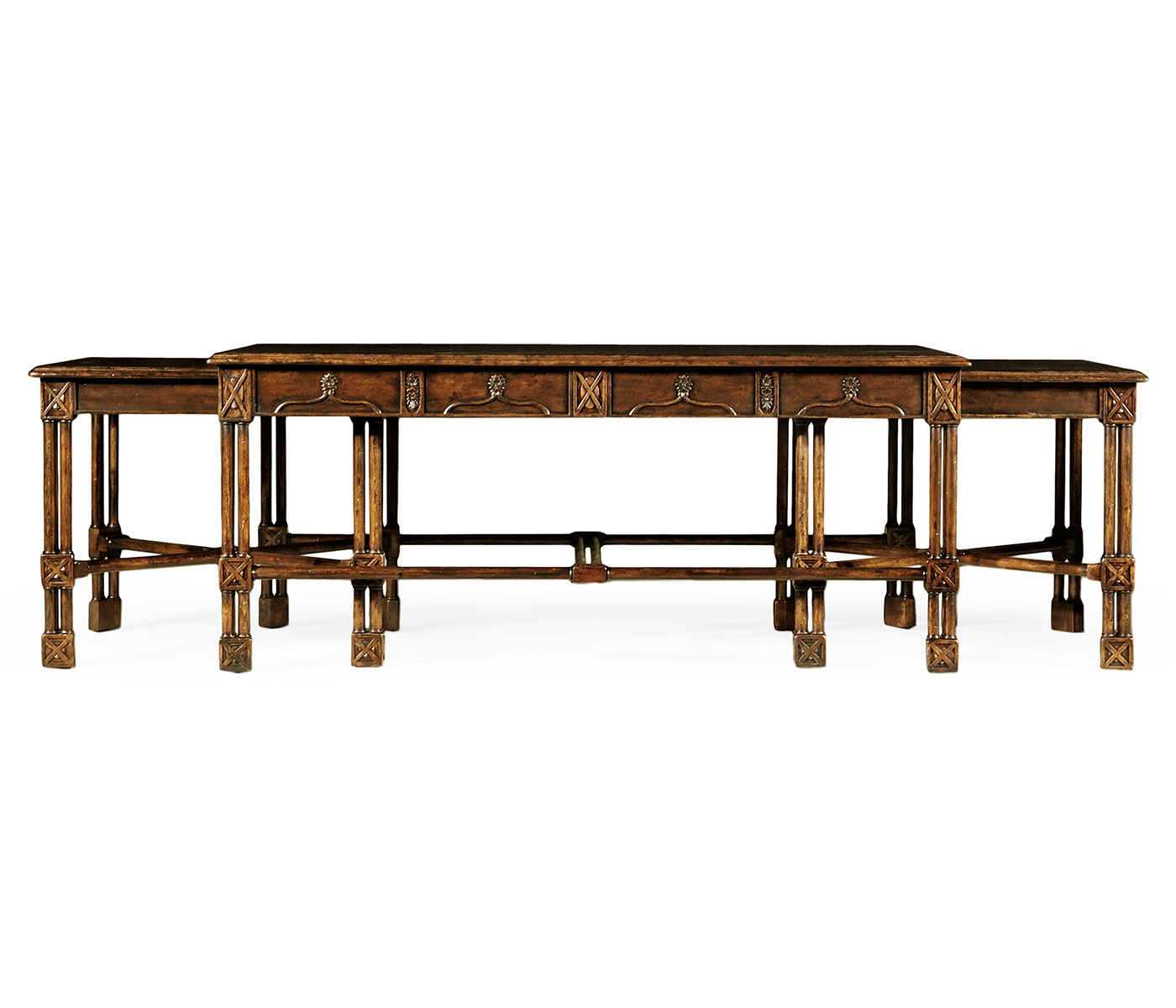 Chippendale gothic nesting tables