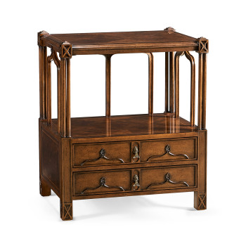 Crotch walnut side table