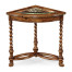 Oyster & églomisé corner table