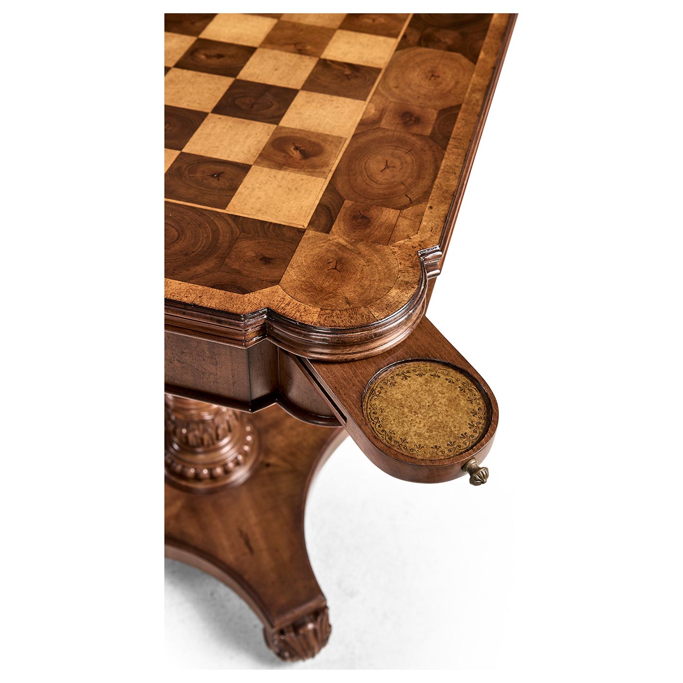 Oyster Veneer Games Table