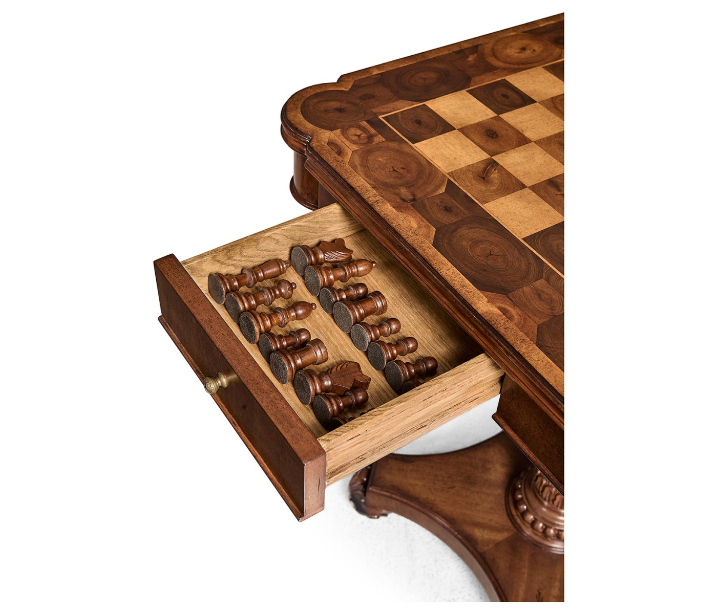 Oyster Veneer Games Table