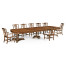 Triple Walnut Pedestal Dining Table 116