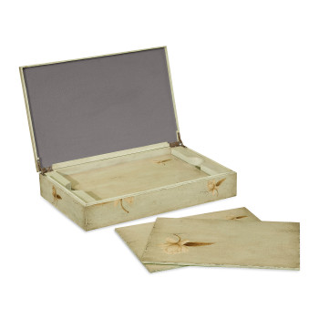 Placemats Box with Painted Floral Design