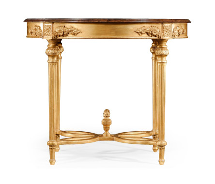 Napoleon III mahogany centre table (Gilded  base)