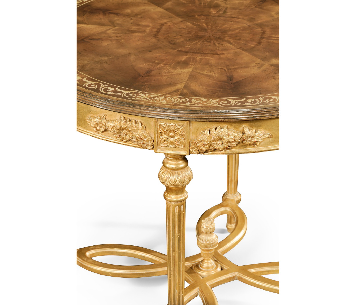Napoleon III mahogany centre table (Gilded  base)