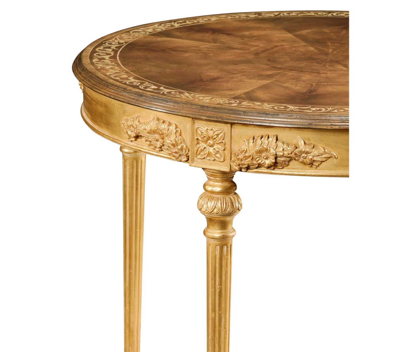 Napoleon III mahogany centre table (Gilded  base)