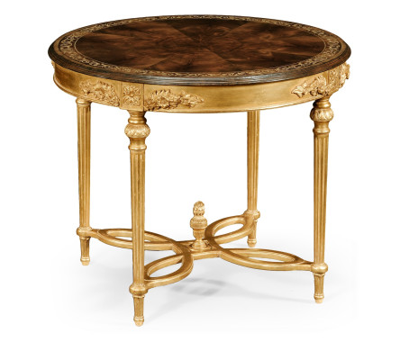 Napoleon III mahogany centre table (Gilded  base)