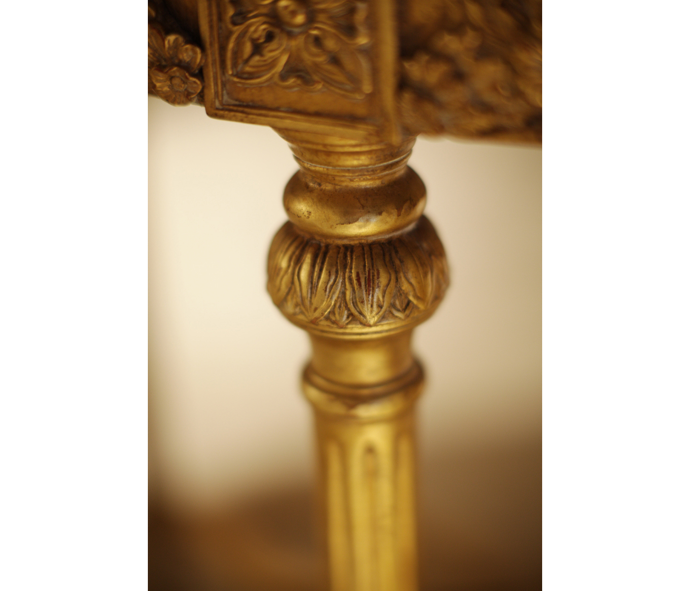Napoleon III mahogany centre table (Gilded  base)