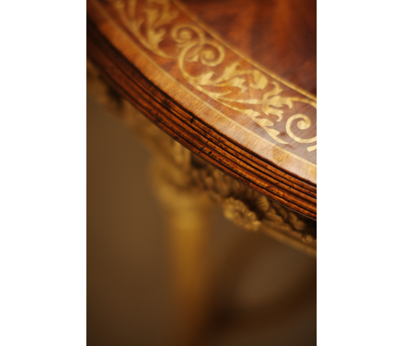 Napoleon III mahogany centre table (Gilded  base)