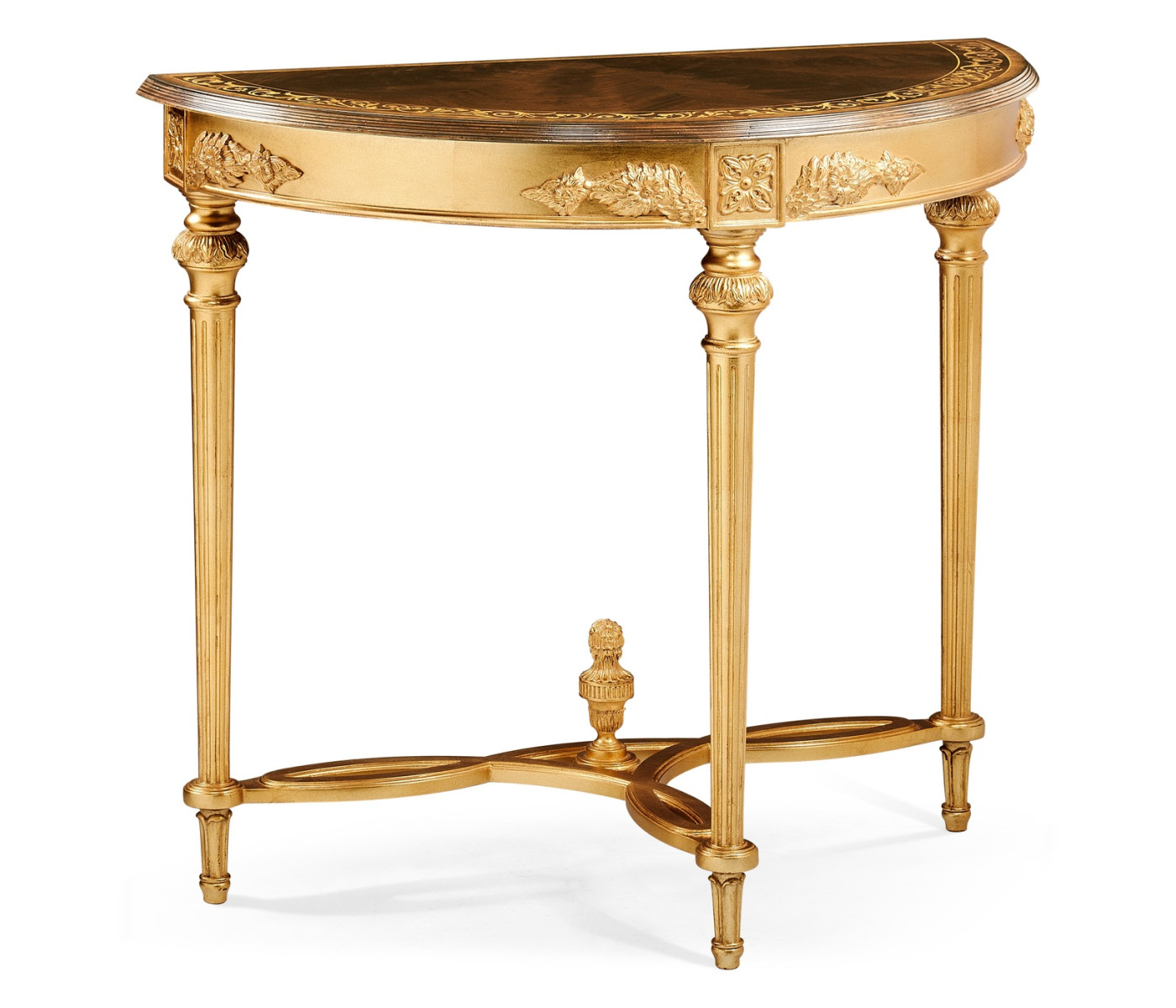 Napoleon III Gilded Demilune Console