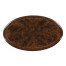 Dark walnut oval side table