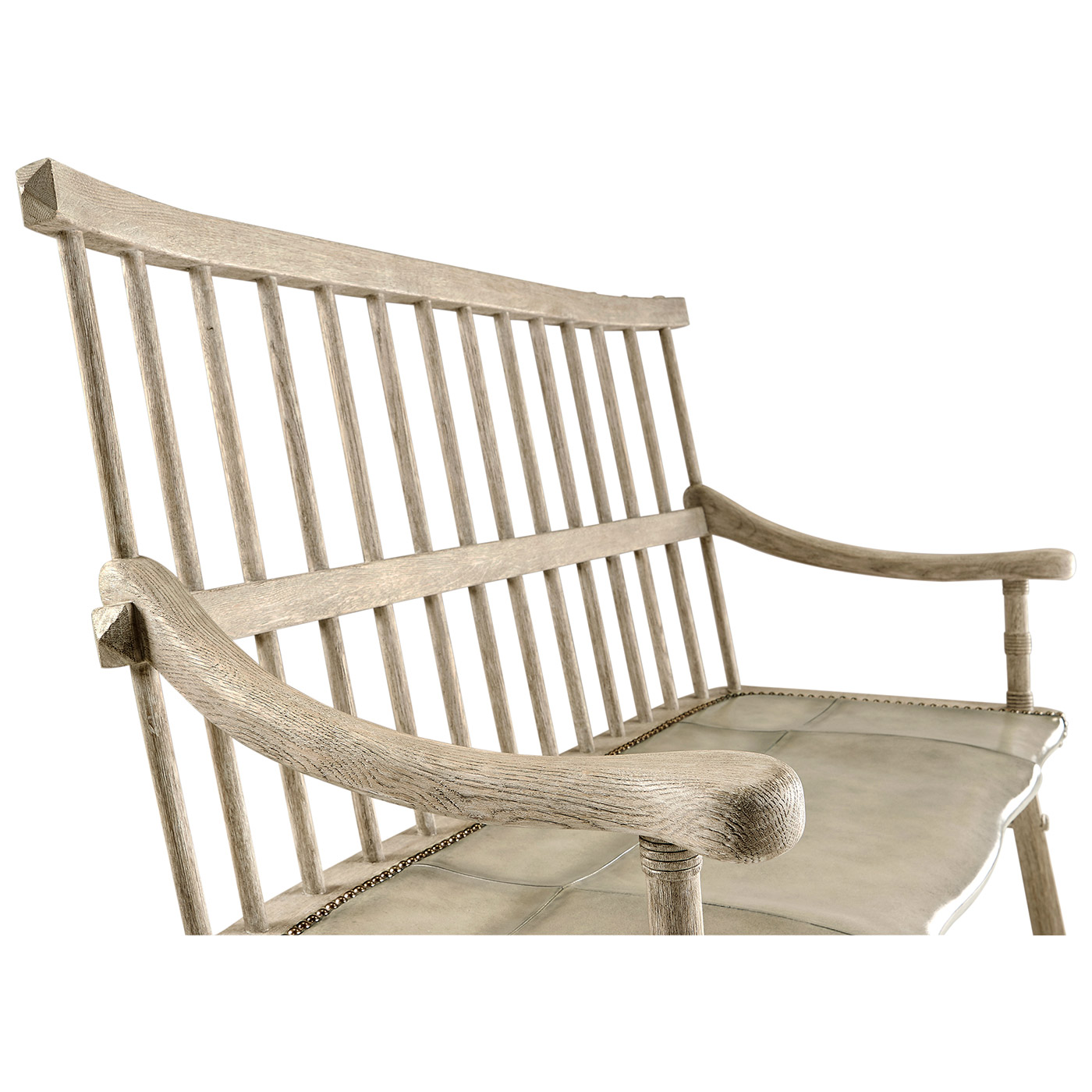 Rustic Style Grey Oak Country Bench