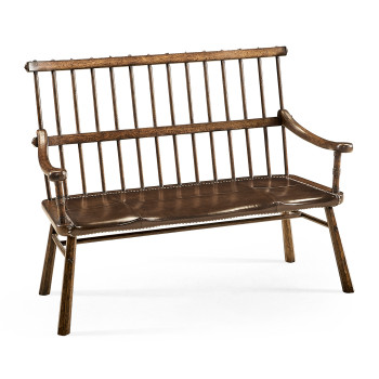 Rustic Style Dark Oak Country Bench