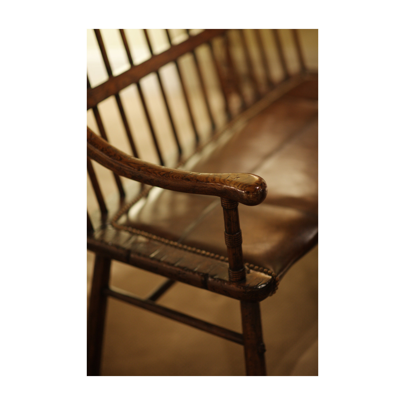 Rustic Style Dark Oak Country Bench