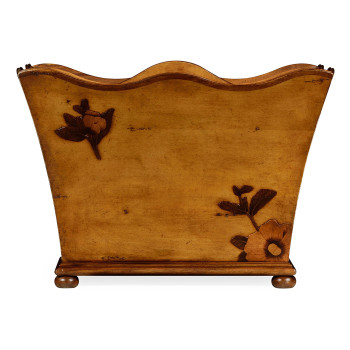 Walnut Raised Floral Canterbury