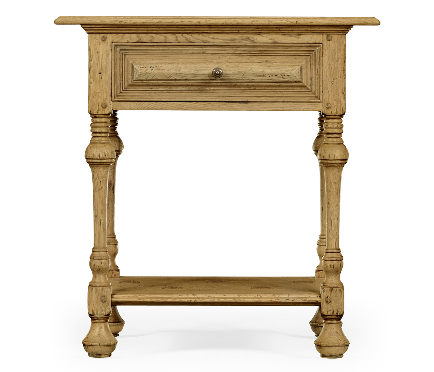 Elizabethan Style Natural Oak Rectangular Side Table
