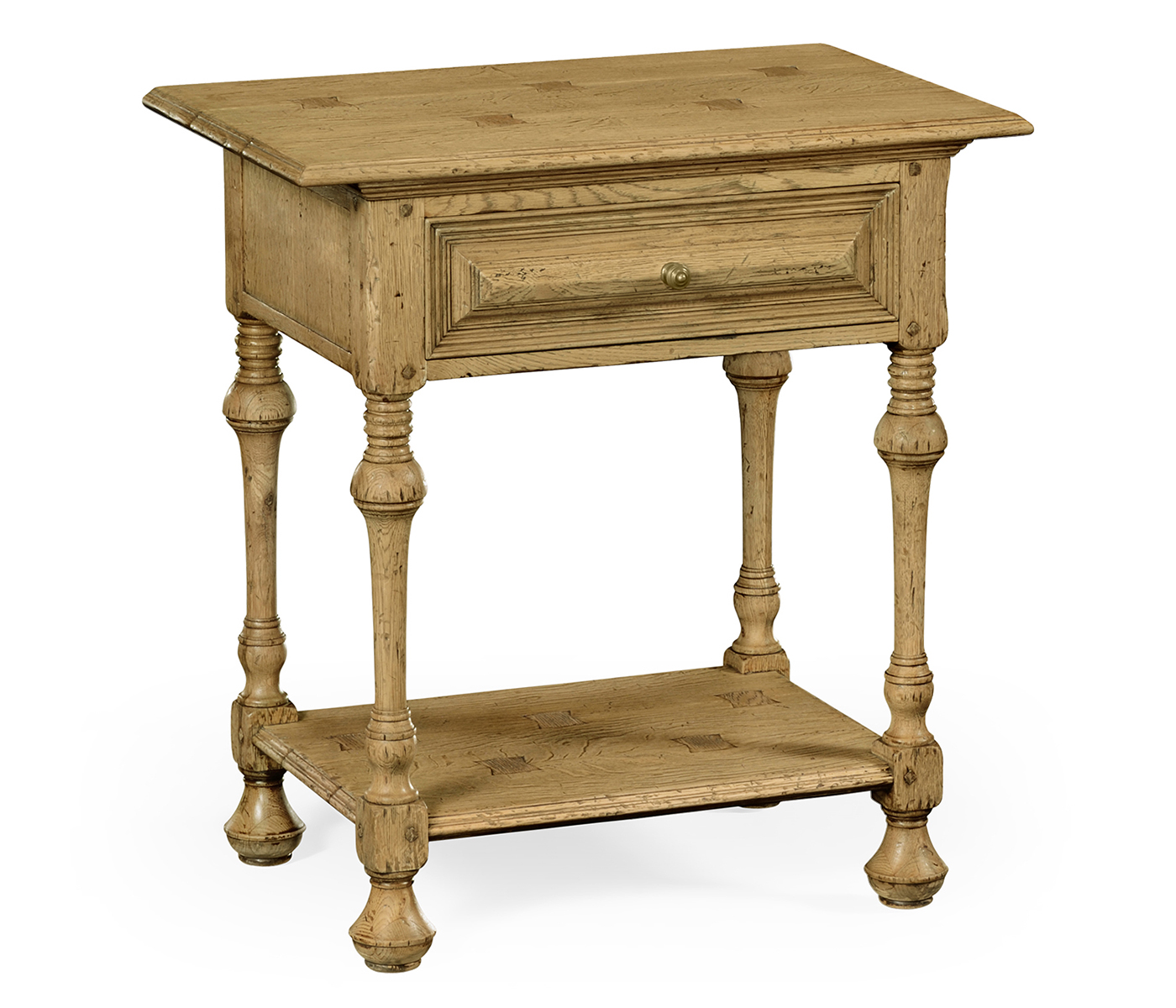 Elizabethan Style Natural Oak Rectangular Side Table