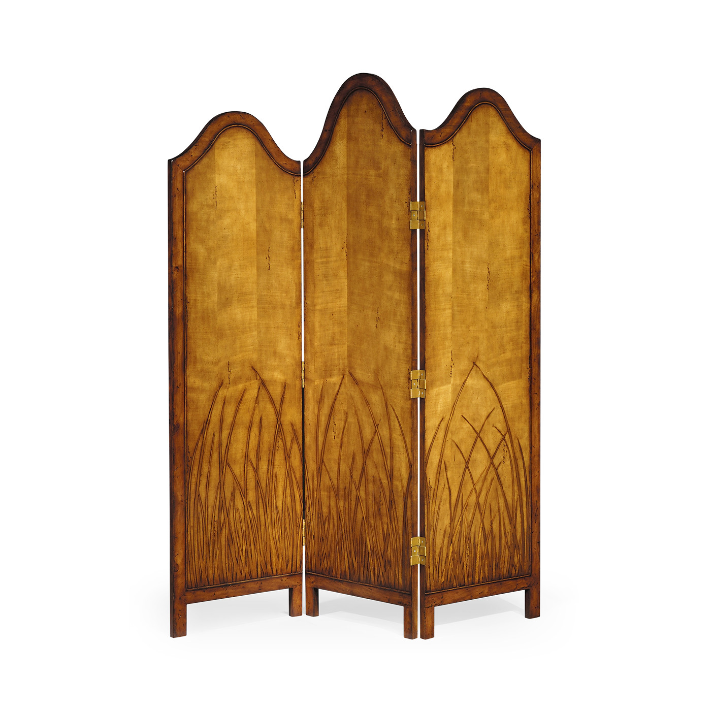 Folding floor screen