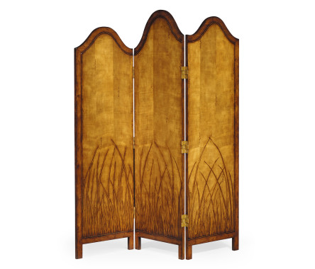 Folding floor screen