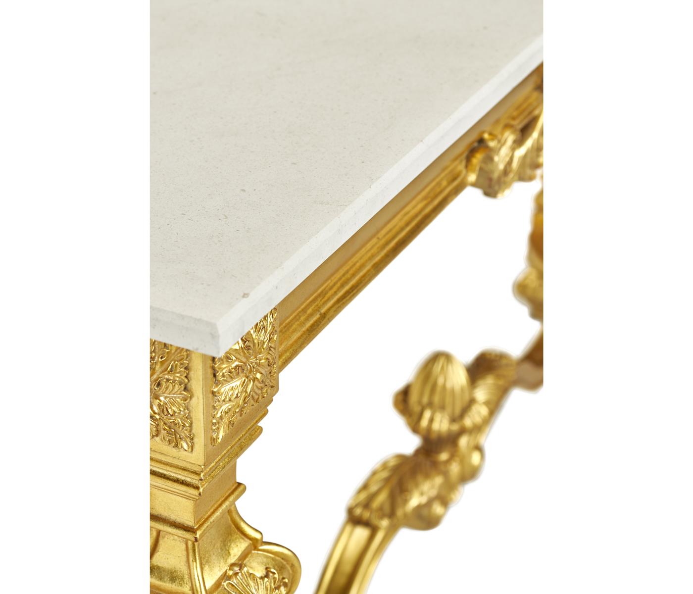 Marble Topped Baroque Gilded Console