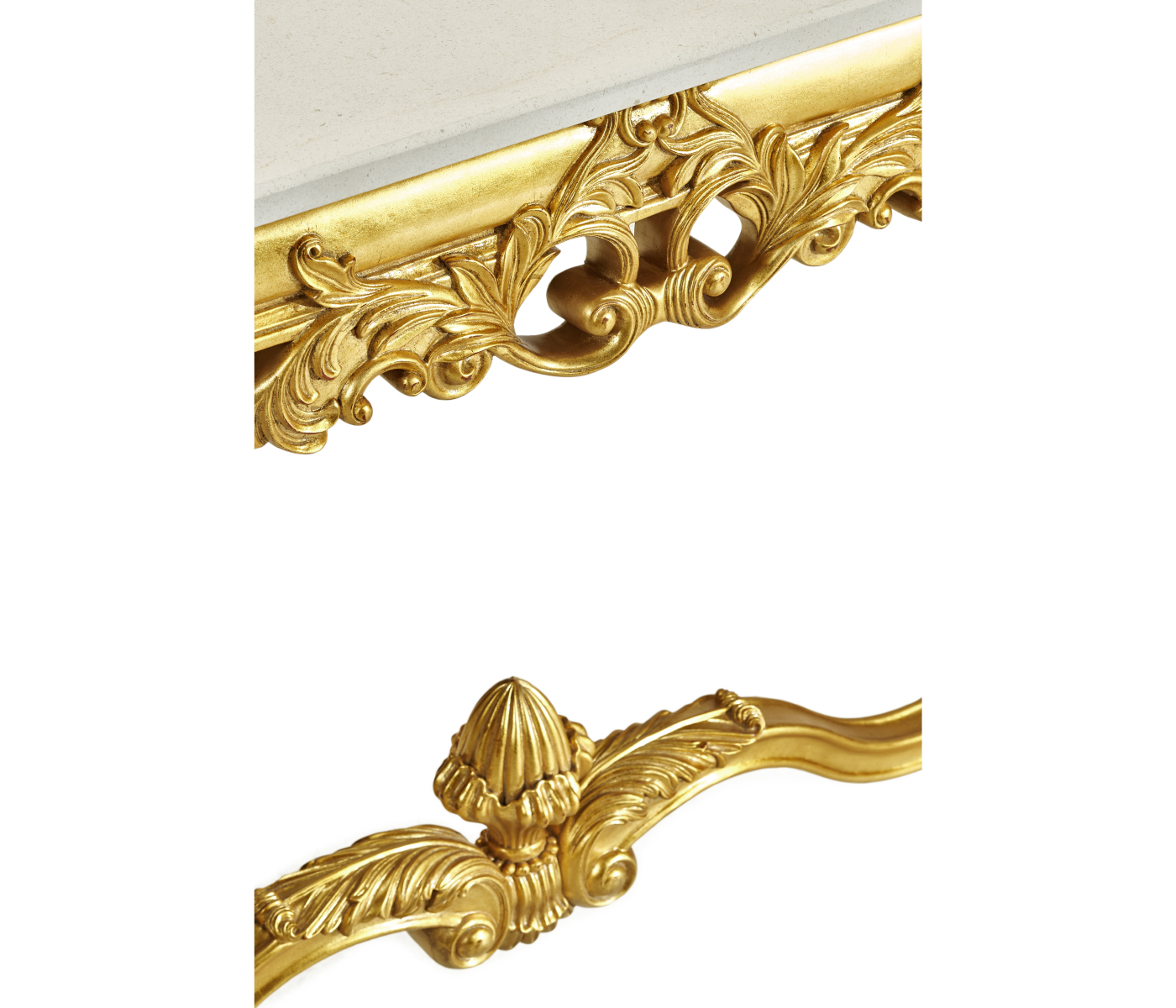 Marble Topped Baroque Gilded Console