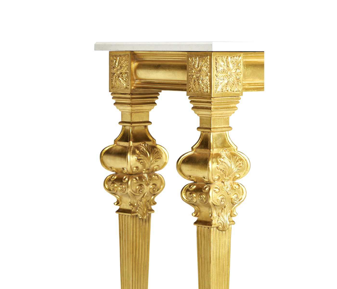 Marble Topped Baroque Gilded Console