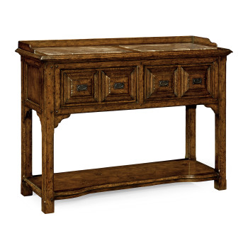 Tudor Style Dark Oak Buffet Or Serving Table