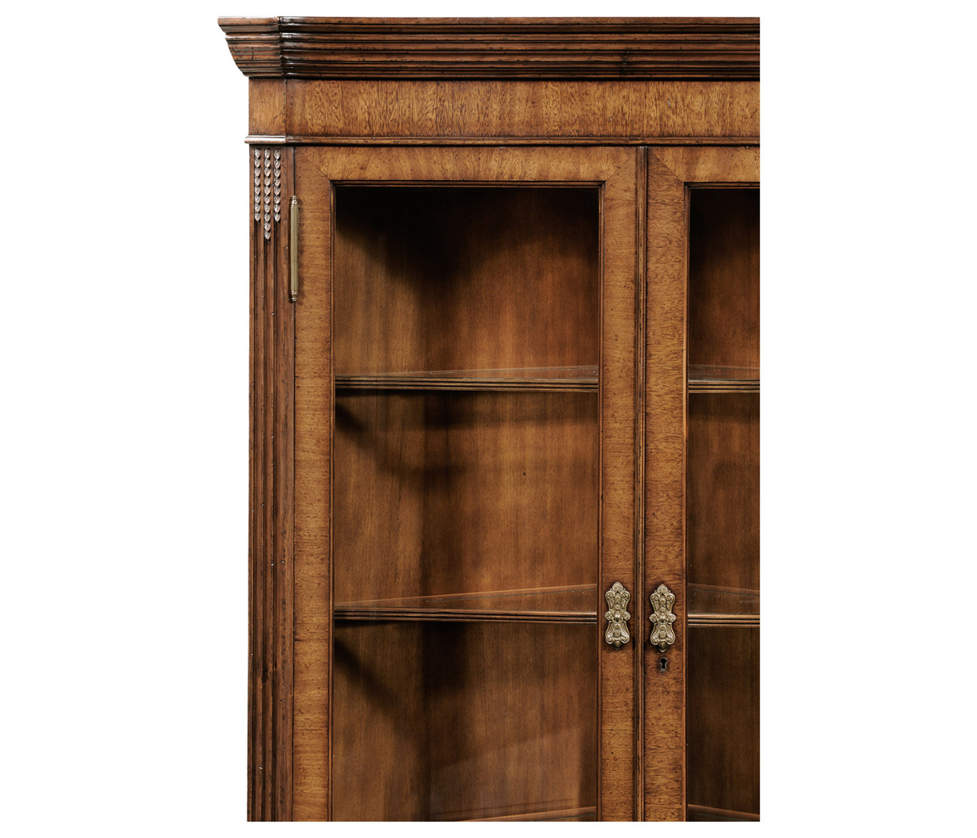 Serpentine Walnut Corner Cabinet