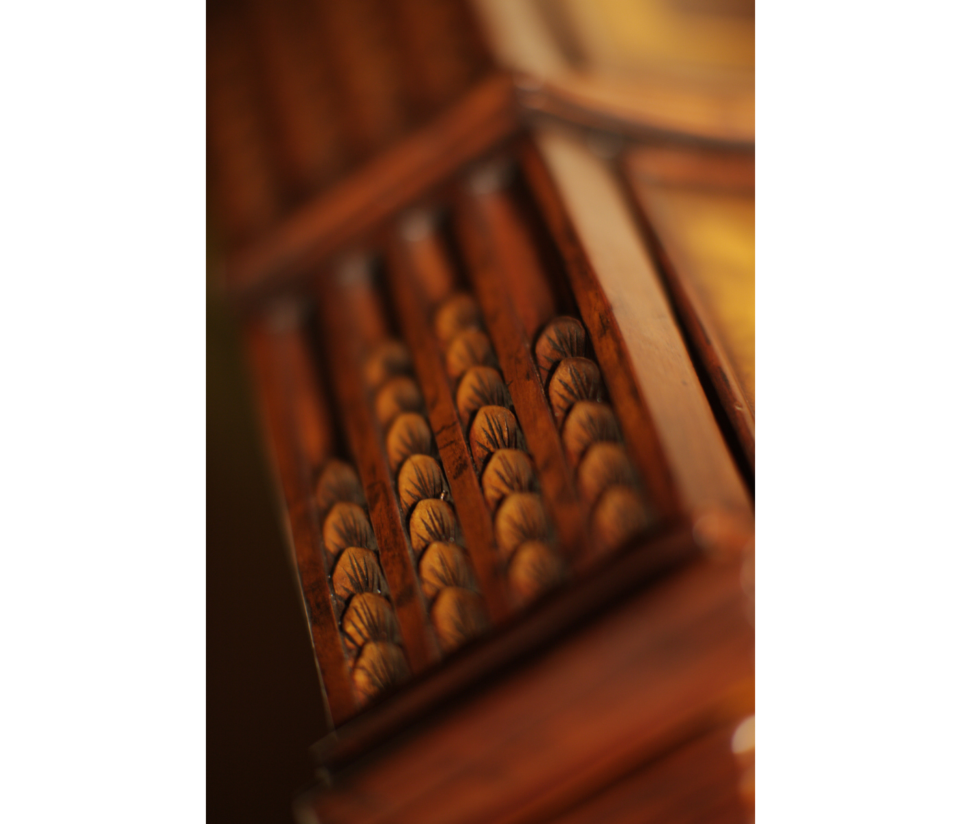Serpentine Mahogany Corner Cabinet