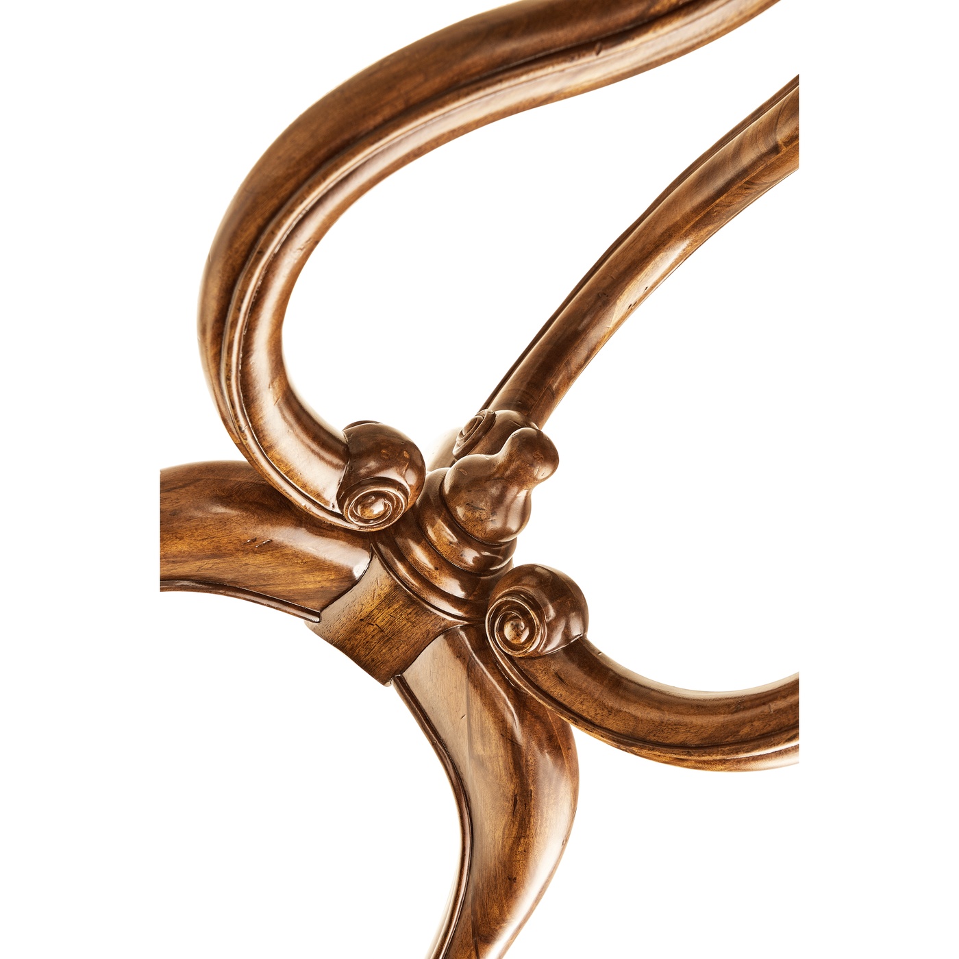 Walnut lamp table with satinwood inlaid top