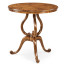 Walnut lamp table with satinwood inlaid top