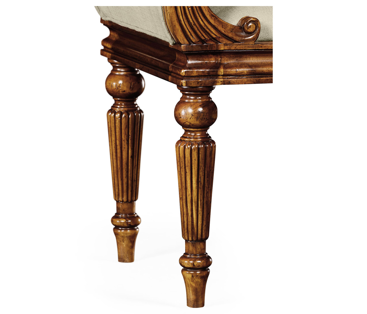 Neo-classical Walnut Bench