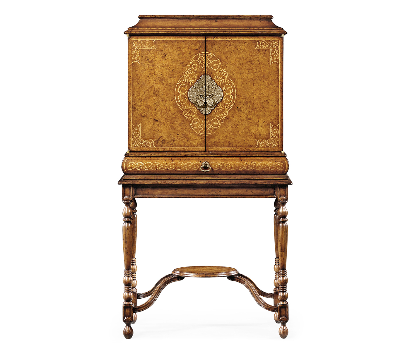 Walnut & Seaweed Collectors Cabinet