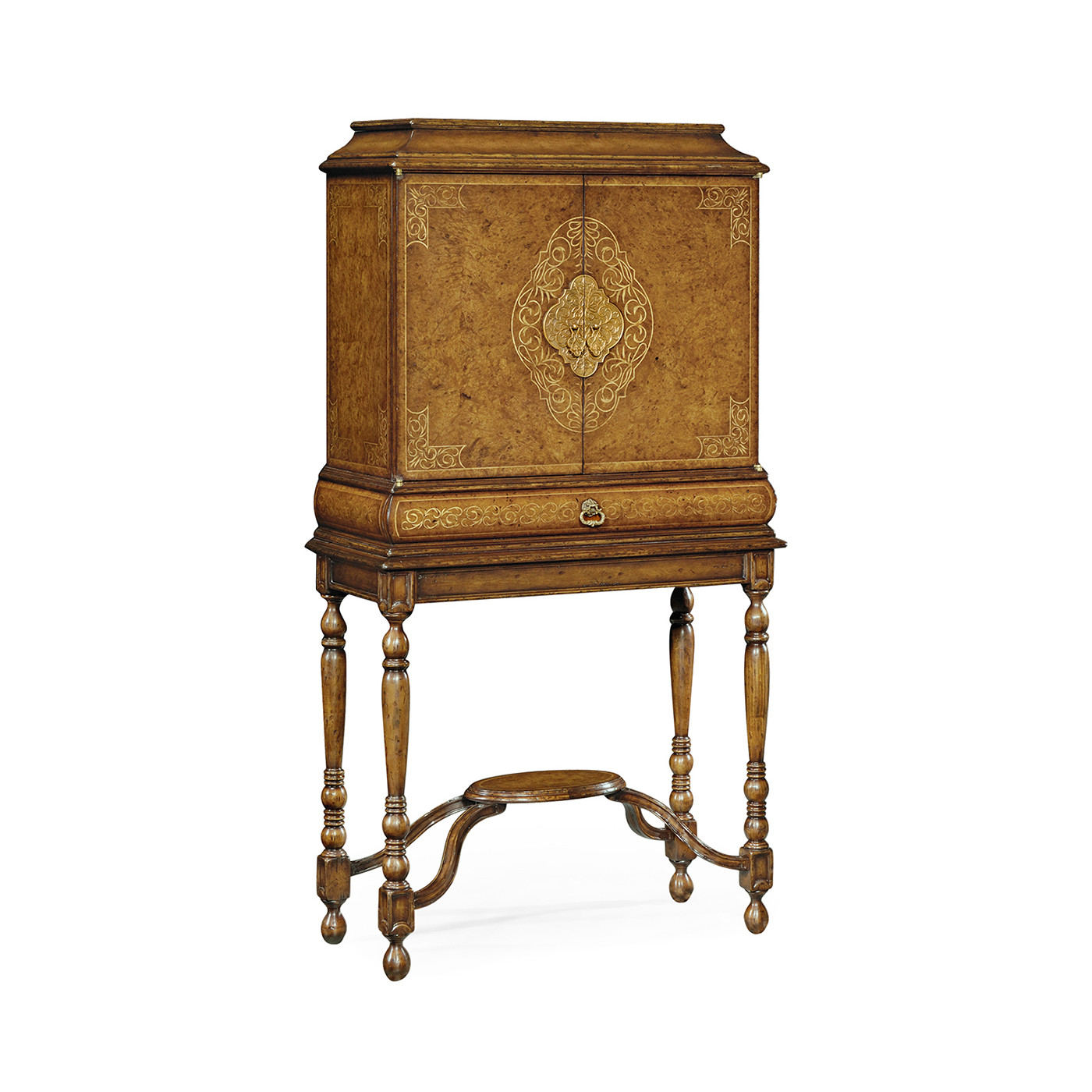 Walnut & Seaweed Collectors Cabinet