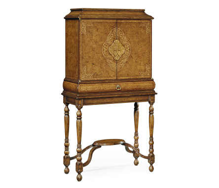 Walnut & Seaweed Collectors Cabinet