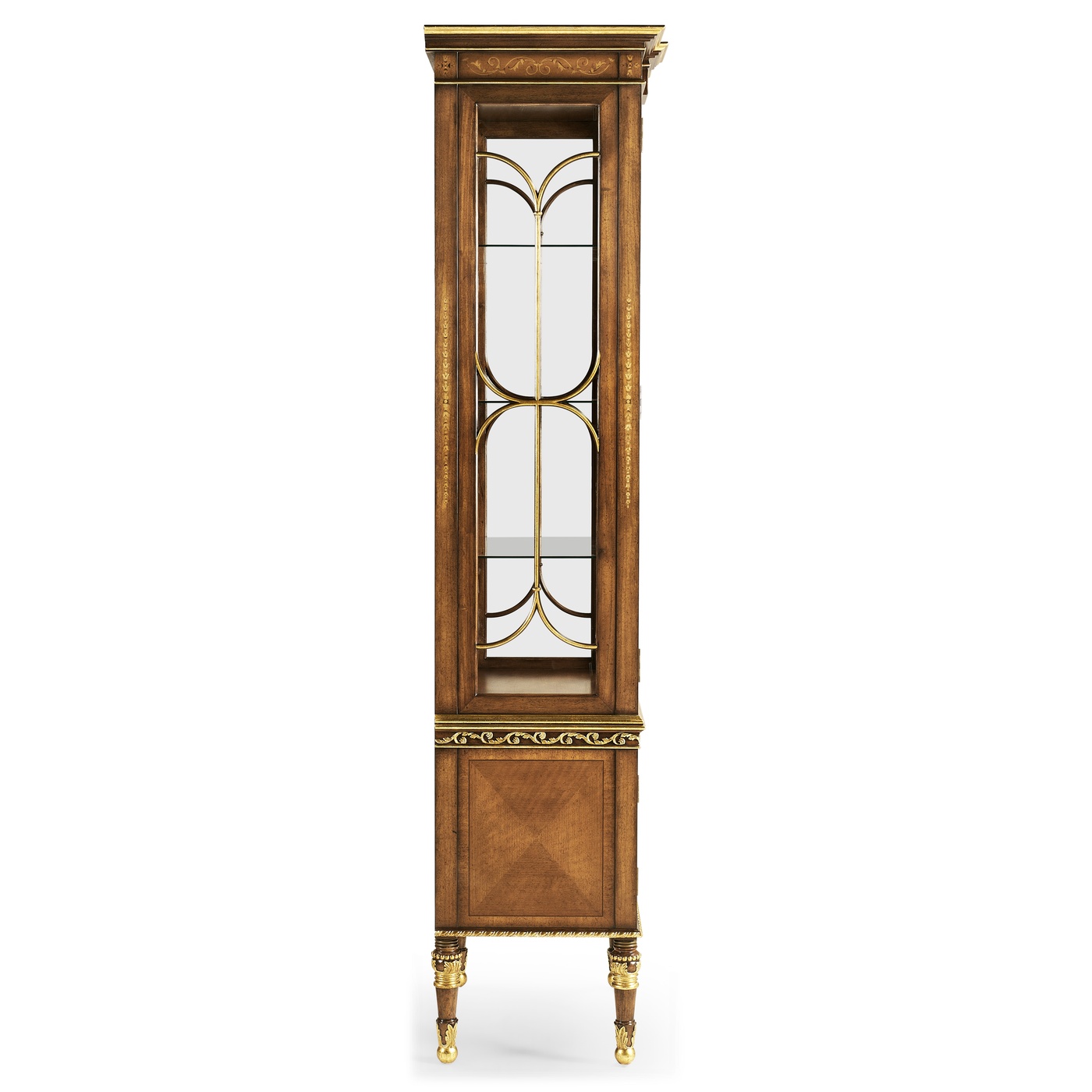 Narrow Satinwood Display Cabinet