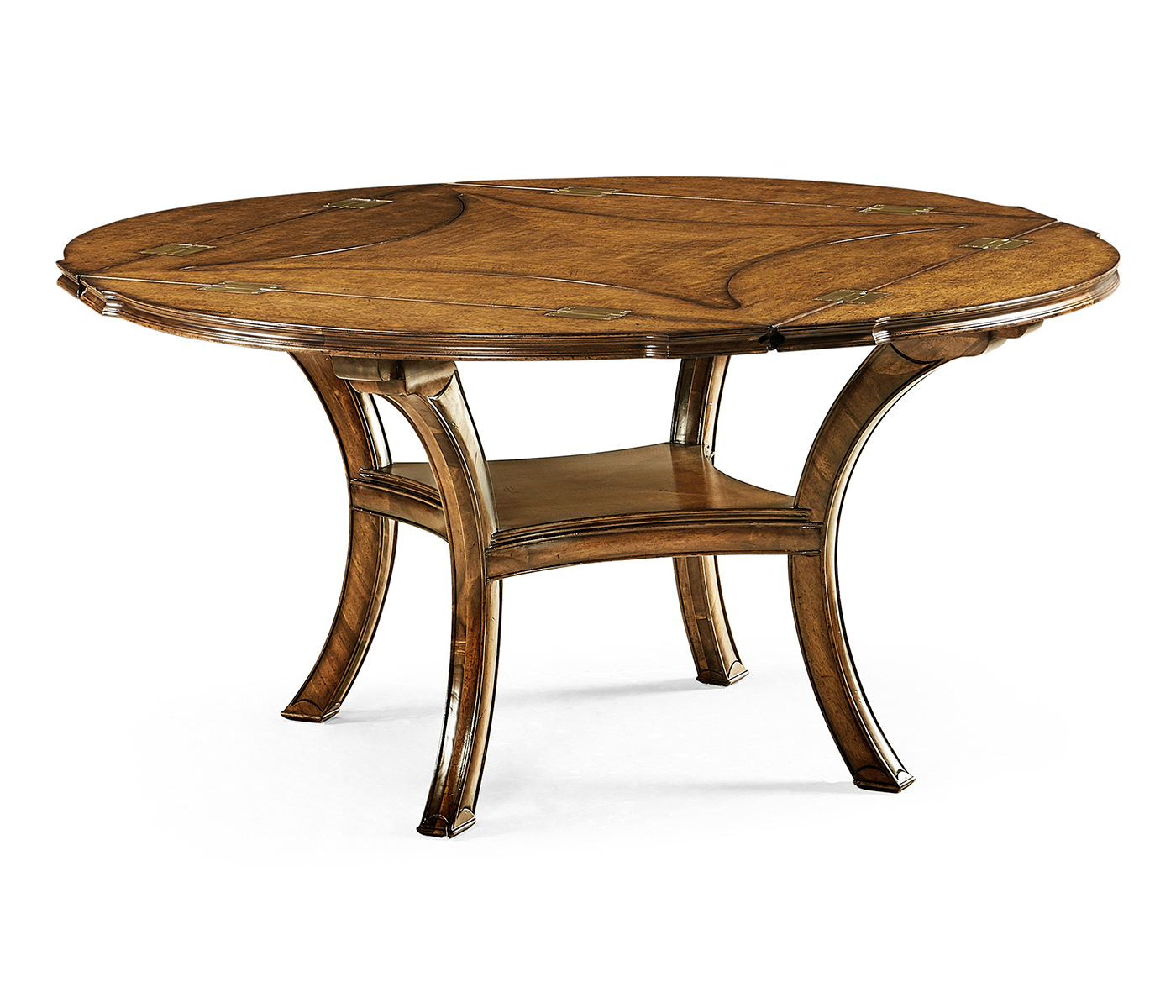 Figured Walnut Square To Circle Dining Table