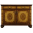 Raised veneer two door cabinet