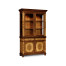 Raised veneer glazed cabinet with cupboards
