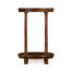Dark walnut oval lamp table