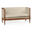Regency Style Walnut Upholstered Settee