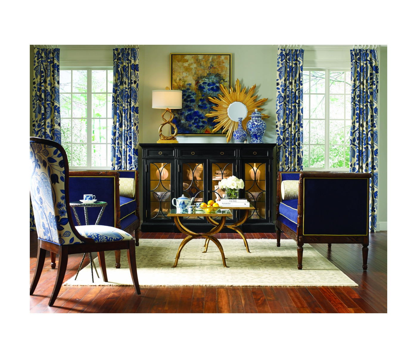 Regency Style Walnut Upholstered Settee