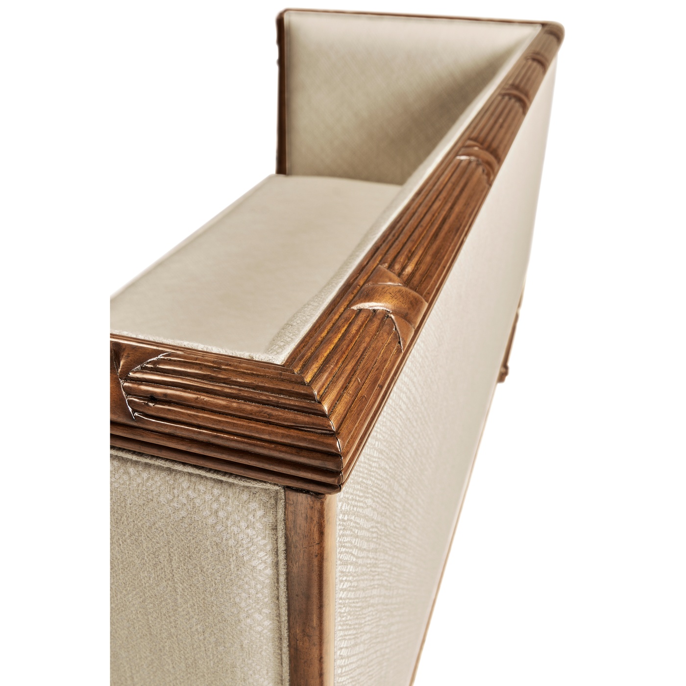 Regency Style Walnut Upholstered Settee