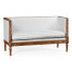 Regency Style Walnut Upholstered Settee